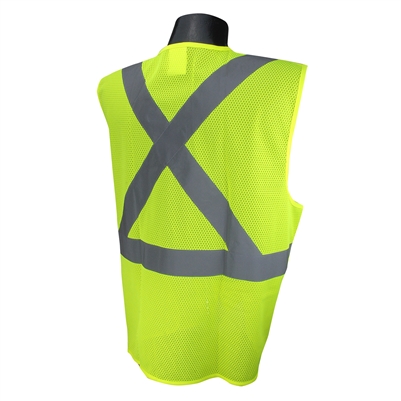 Radians SV4X-2VGM Hi-Viz Green Economy X-Back Breakaway Vest