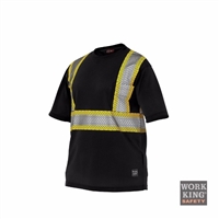 Richlu S395 Short Sleeve Safety T-Shirt w/ Segmented Reflective Stripes
