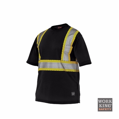 Richlu S395 Short Sleeve Safety T-Shirt w/ Segmented Reflective Stripes