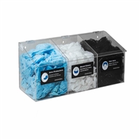 Rack'Em 3 Compartment Dispenser w/ Clear Lid