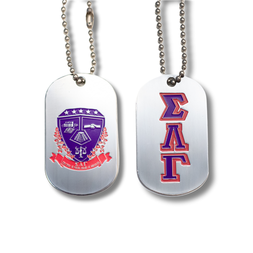 Sigma Lambda Gamma Double Sided Dog Tag