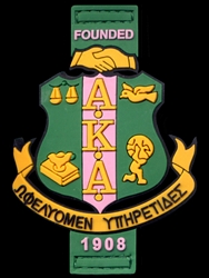 Alpha Kappa Alpha PVC Crest Lanyard