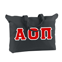 Alpha Phi Zipper Tote Bag