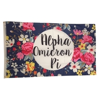 Alpha Omicron Pi Floral Flag