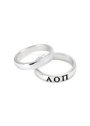 Alpha Omicron Pi  Sterling Silver Ring