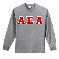 Alpha Sigma Alpha Long-sleeve Letter Shirt
