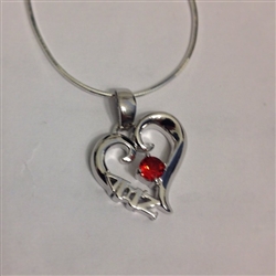 Delta Xi Nu Heart Pendant