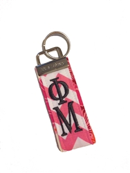 Phi Mu Chevron Key fob