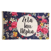 Zeta Tau Alpha Floral Flag