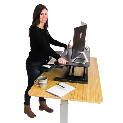 DeskRiser 37X | 37 Inch Wide Adjustable Height Standing Desk available in black