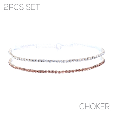 TENNIS CHOKER NECKLACE SET