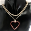 GOLD CHOKER HEART NECKLACE