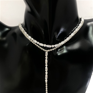 CRYSTAL LAYER CHOKER NECKLACE