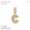 GOLD "C" INITIAL CHARM