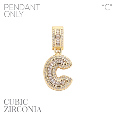 GOLD "C" INITIAL CHARM