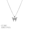 SILVER BUTTERFLY NECKLACE