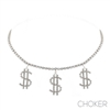 SILVER MONEY CHOKER