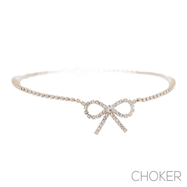 GOLD BOW TIE CHOKER