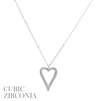 SILVER HEART NECKLACE