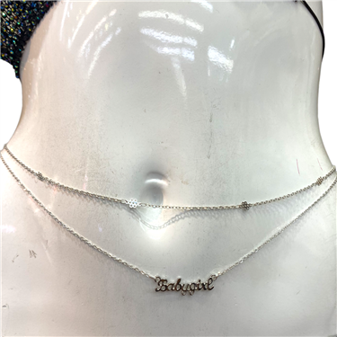 SILVER BABY GIRL BELLY CHAIN