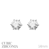 BIG CUBIC ZIRCONIA STUD EARRING