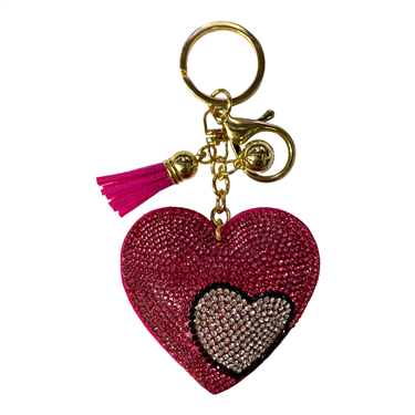 PINK HEART KEYCHAIN