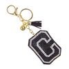 BLACK INITIAL "C" KEYCHAIN