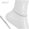 SILVER SINGLE LINE ANKLET