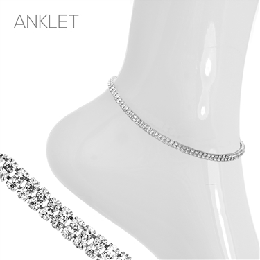 2 LINE SILVER ANKLET