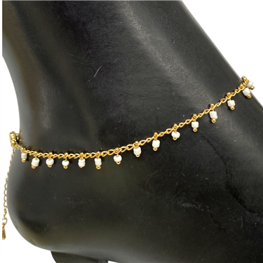 GOLD PEARL ANKLET