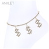 GOLD MONEY SIGN ANKLET