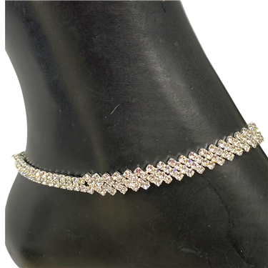 SILVER SQUARE ANKLET