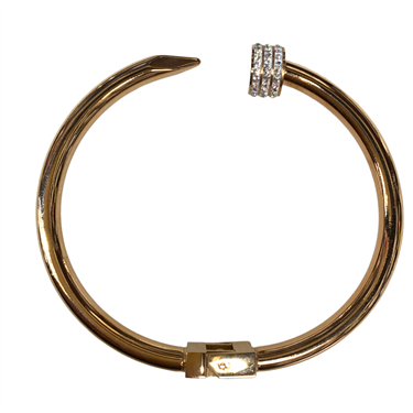 ROSEGOLD STAINLESS STEEL NAIL BANGLE BRACELET