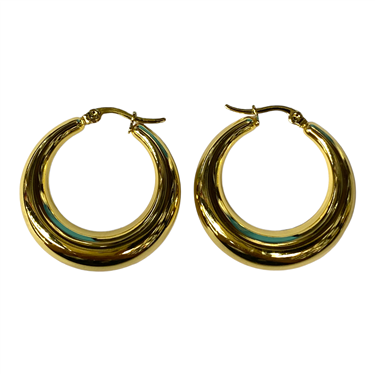 GOLD DANGLING HOOPS