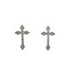 SILVER CROSS EARRING