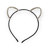 SILVER SMALL CAT EAR HEADBAND