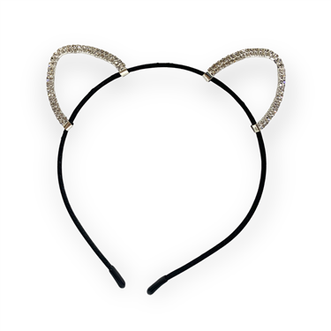 SILVER SMALL CAT EAR HEADBAND