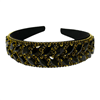 BLACK RHINESTONE HEADBAND