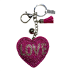 PINK ''LOVE'' HEART KEYCHAIN