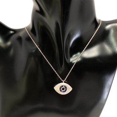 ROSE GOLD EVIL EYE NECKLACE