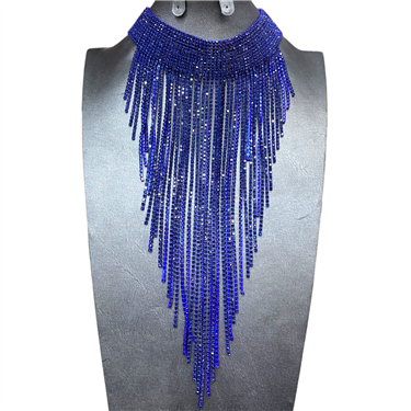 ROYAL BLUE LONG NECKLACE