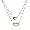 GOLD HEART DOUBLE NECKLACE