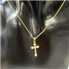 SILVER CROSS PRISMATIC NECKLACE