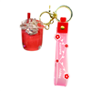 DARK PINK RABBIT LIQUID KEYCHAIN