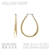 GOLD OVAL HOOP