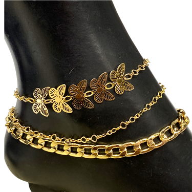 GOLD BUTTERFLY ANKLET