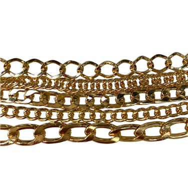 GOLD CUBAN BRACELET SET