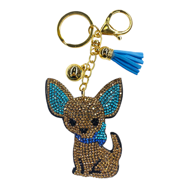 BLUE DOG ANIMAL KEYCHAIN