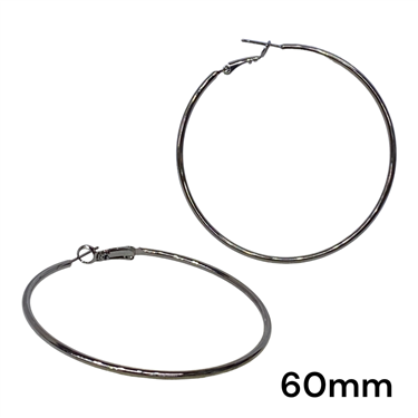 BLACK THIN HOOPS