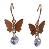 ROSE GOLD HOOK BUTTERFLY EARRING